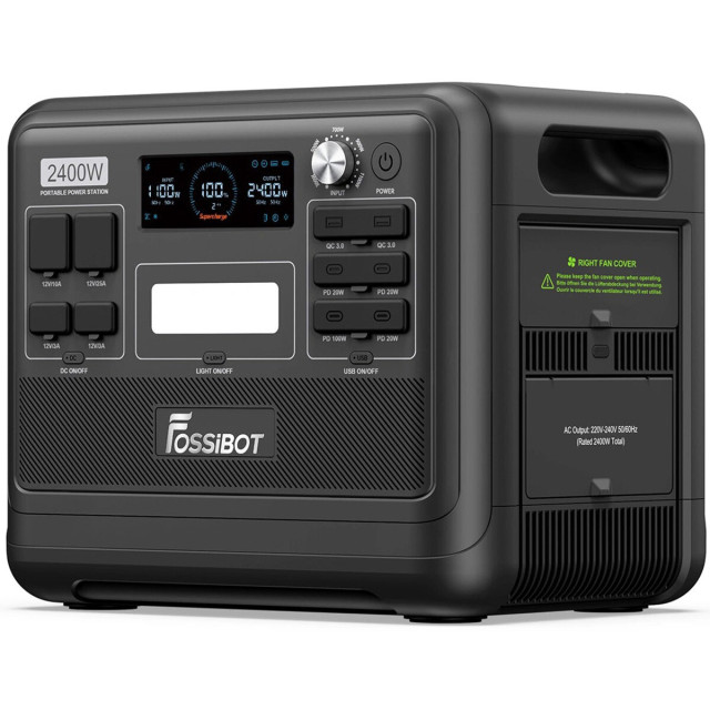 Купити зарядну станцію FOSSiBOT F2400 (2048 Вт·год / 2400 Вт) — LiFePO4, чистий синус 2.4 кВт, надшвидкий ДБЖ <10мс