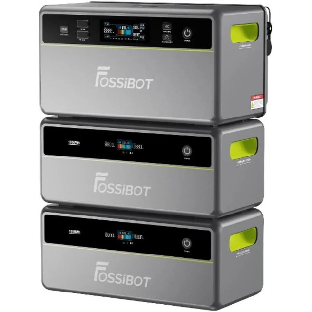 Зарядна станція Fossibot FBP1200W+2Battery — автономний резерв 5.9 кВт·год для дому, котла та ПК