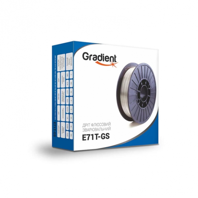 Дріт флюсовий GRADIENT E71T-GS Ø0,8 мм (5 кг) самозахисний Дріт флюсовий GRADIENT E71T-GS Ø0,8 мм (5 кг) самозахисний
