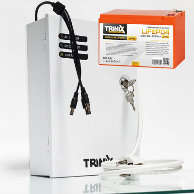 Бесперебойник для роутера Trinix 36W 48000 mAh (152Wh) Trinix в металлическом корпусе: LiFePO4