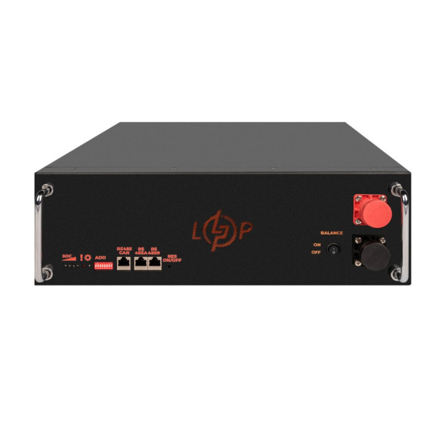 Акумулятор LogicPower LP LiFePO4 51,2V - 100 Ah (5120Wh) (BMS SP 100A/50А) RM RS485/CAN LCD BL