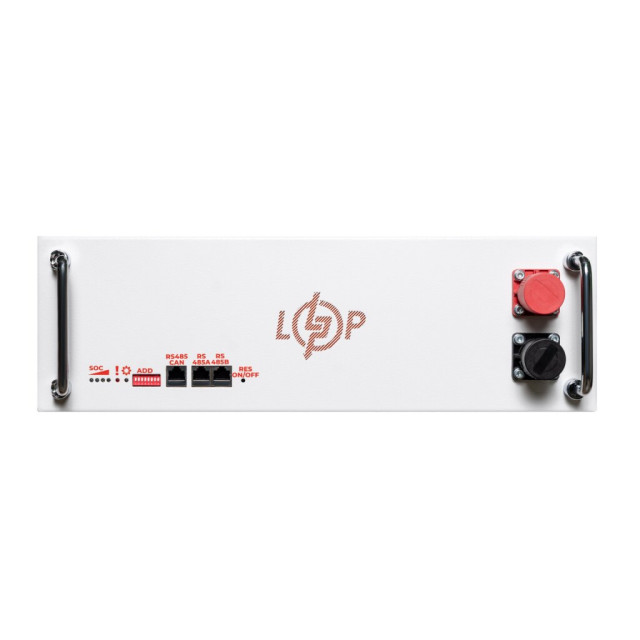 Акумулятор LogicPower LP LiFePO4 51,2V - 100 Ah (5120Wh) (BMS SP 100A/50А) RM RS485/CAN LCD WH