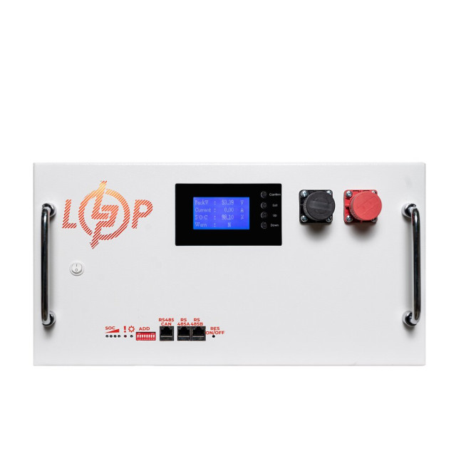 Акумулятор LogicPower LP LiFePO4 51,2V - 230 Ah (11776Wh) (BMS SP 200A/100A) RM RS485/CAN LCD WH