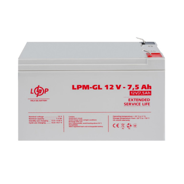 Аккумулятор гелевый LogicPower LPM-GL 12V - 7.5 Ah Аккумулятор гелевый LogicPower LPM-GL 12V - 7.5 Ah