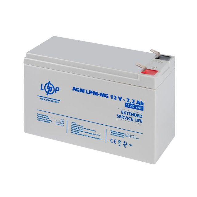 Акумулятор мультигелевий LogicPower LPM-MG 12V - 7.2 Ah