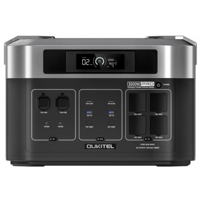 Купити модульну зарядну станцію OUKITEL BP2000E PRO (2048 Вт·год / 3600 Вт) — LiFePO4, чистий синус 3.6 кВт, ДБЖ <10мс