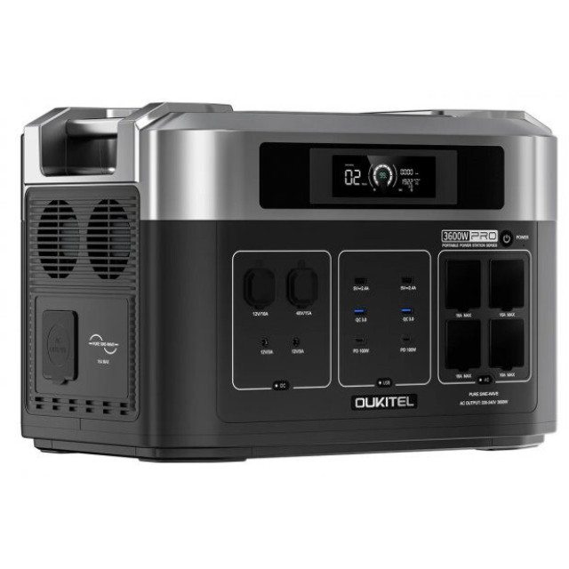 Купити модульну зарядну станцію OUKITEL BP2000E PRO (2048 Вт·год / 3600 Вт) — LiFePO4, чистий синус 3.6 кВт, ДБЖ <10мс