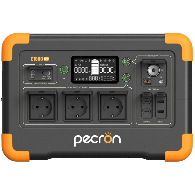 Купити зарядну станцію Pecron E1000LFP (1024 Вт·год / 1800 Вт) — LiFePO4, чистий синус 1.8 кВт, режим ДБЖ Купити зарядну станцію Pecron E1000LFP (1024 Вт·год / 1800 Вт) — LiFePO4, чистий синус 1.8 кВт, режим ДБЖ