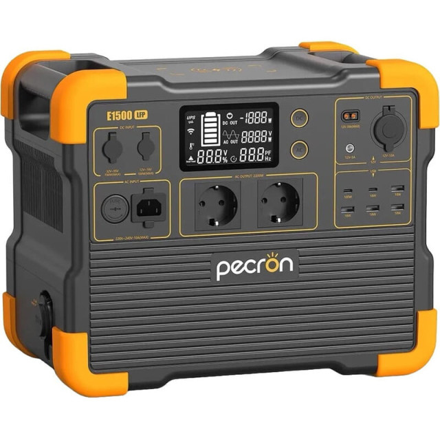 Купити зарядну станцію Pecron E1500LFP (1536 Вт·год / 2200 Вт) — LiFePO4, чистий синус, режим ДБЖ