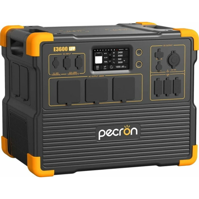 Купити зарядну станцію Pecron E3600LFP (3072 Вт·год / 3600 Вт) — LiFePO4, чистий синус 3.6 кВт, ДБЖ