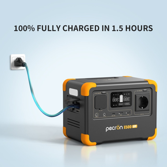 Купити зарядну станцію Pecron E500LFP (576 Вт·год / 600 Вт) — компактний LiFePO4, чистий синус, режим ДБЖ Купити зарядну станцію Pecron E500LFP (576 Вт·год / 600 Вт) — компактний LiFePO4, чистий синус, режим ДБЖ